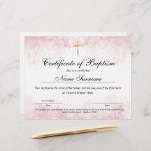 バプテスマ証明書，ベビー献身