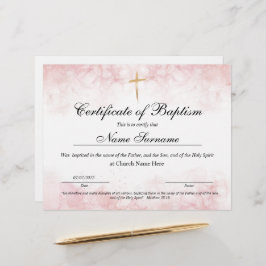 バプテスマ証明書，ベビー献身