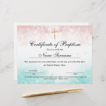 バプテスマ証明書，ベビー献身