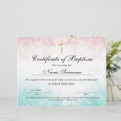 バプテスマ証明書，ベビー献身 (スタンド正面)