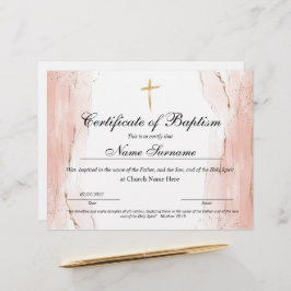 バプテスマ証明書，ベビー献身