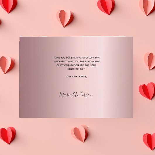 バプテスマ赤面ピンクの写真スクリプト女の子 サンキューカード