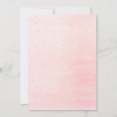 バプテスマ赤面ピンクフローラエレガント女 招待状 (裏面)