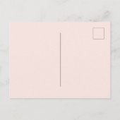 バプテスマ赤面ピンク花模様蝶ガール インビテーションポストカード (裏面)