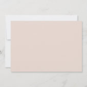 バプテスマ赤面ピンク金ゴールドパンパスグラスフォト サンキューカード (裏面)