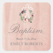 バプテスマ赤面マルサラフローラモノグラムシール スクエアシール (正面)