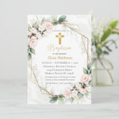 バプテスマ金ゴールドクロスピンクフローラ女子 招待状 (スタンド正面)