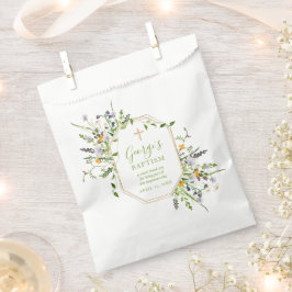 バプテスマ金ゴールドクロスワイルドフラワー好意バッグ フェイバーバッグ