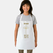 バプテスマ金ゴールド十字記念日パーソナライズされた エプロン (インサイチュ)