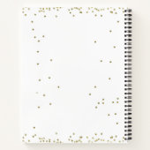 バプテスマ金ゴールド十字記念日パーソナライズされた ノートブック (裏面)