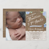 バプテスマ1歳のパーティー 招待状 (正面/裏面)