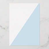 バプテスマ1st誕生日招待状ブルー金ゴールドクロス 箔招待状 (裏面)