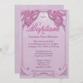 バプテスマ |エンジェルモノグラム 招待状 (正面/裏面)