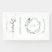 バプテスマ・カトリックの少年の旗 横断幕 (横)