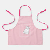 バプテスマ・ガウン・オン・ピンクパーソナライズされた エプロン (正面)