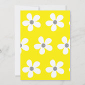 バプテスマ《キリスト教》洗礼式や命名式イエローデイジーシルバーガール 招待状 (裏面)