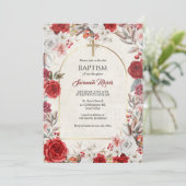 バプテスマ、《キリスト教》洗礼式や命名式エレガント、男女兼用、 招待状 (スタンド正面)