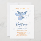 バプテスマ《キリスト教》洗礼式や命名式エンジェル招待状 招待状 (正面)