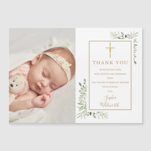 バプテスマ《キリスト教》洗礼式や命名式グリーンリー写真ありがとう (正面)