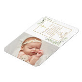 バプテスマ《キリスト教》洗礼式や命名式グリーンリー写真ありがとう マグネット (左側)