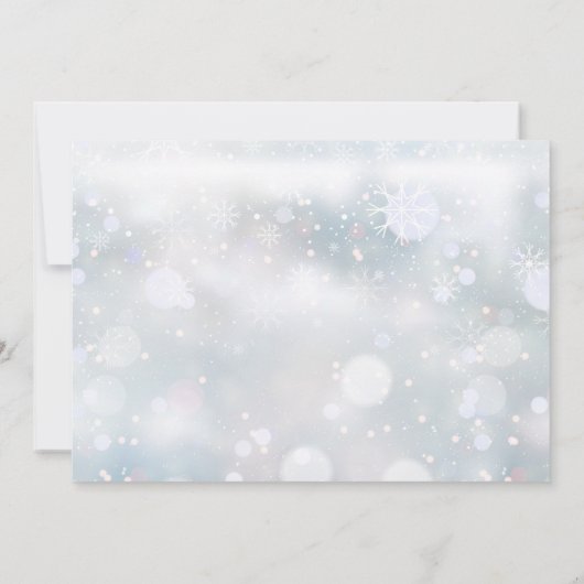 バプテスマ《キリスト教》洗礼式や命名式グリーンリー冬の写真 サンキューカード (裏面)