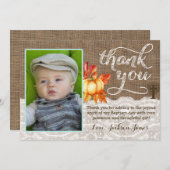 バプテスマ《キリスト教》洗礼式や命名式サンキューカードカボチャ・クロス サンキューカード (正面/裏面)