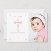 バプテスマ、《キリスト教》洗礼式や命名式サンキューカード付/写真 招待状 (正面)