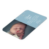 バプテスマ《キリスト教》洗礼式や命名式シルバーハート写真ありがとう マグネット (左側)