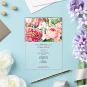 バプテスマ《キリスト教》洗礼式や命名式バプテスムガールピンクローズ アクリル招待状 (インサイチュ (ウェディング))