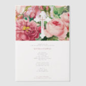 バプテスマ《キリスト教》洗礼式や命名式バプテスムガールピンクローズ ベラム紙招待状 (正面)