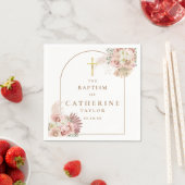 バプテスマ《キリスト教》洗礼式や命名式パンパスグラスフローラ スタンダードカクテルナプキン (インサイチュ)