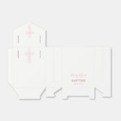 バプテスマ、《キリスト教》洗礼式や命名式パーティー好意ボックス; Cross (女の子) フェイバーボックス (折り畳みなし)