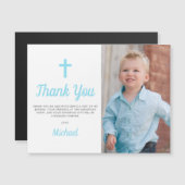 バプテスマ《キリスト教》洗礼式や命名式フォトマグネットサンキューカード (正面/裏面)