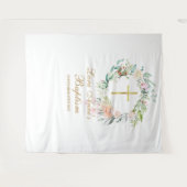 バプテスマ《キリスト教》洗礼式や命名式フローラガーランドフォトブース タペストリー (正面(横))