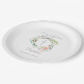バプテスマ《キリスト教》洗礼式や命名式フローラシルバークロス ペーパープレート (アングル)