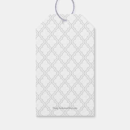 バプテスマ、《キリスト教》洗礼式や命名式ブルークロスフェイスギフトラベル ギフトタグ (裏面)