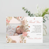 バプテスマ《キリスト教》洗礼式や命名式ベビーバラガーデンフォト サンキューカード (スタンド正面)