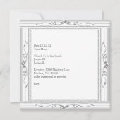 バプテスマ《キリスト教》洗礼式や命名式ホワイトスターフォトクロスボウ 招待状 (裏面)