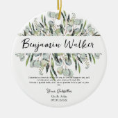 バプテスマ《キリスト教》洗礼式や命名式ユーカリ離れスゴドファーザ セラミックオーナメント (正面)