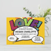 バプテスマ《キリスト教》洗礼式や命名式ラブモダンおもしろい漫画 招待状 (スタンド正面)