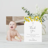バプテスマ《キリスト教》洗礼式や命名式レモンズシルバークロスフォト サンキューカード (スタンド正面)