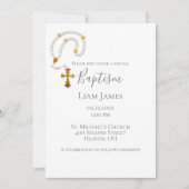 バプテスマ《キリスト教》洗礼式や命名式ロザリシンプルーイベント 招待状 (正面)