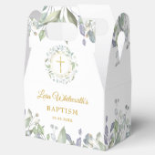 バプテスマ《キリスト教》洗礼式や命名式ローレルガーランド金ゴールドクロス フェイバーボックス (オープン)