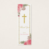 バプテスマ《キリスト教》洗礼式や命名式ヴィンテージフローラサンキューユーラベル (正面)