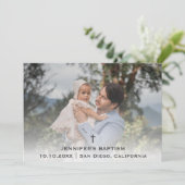 バプテスマ《キリスト教》洗礼式や命名式共産宗教信者 サンキューカード (スタンド正面)