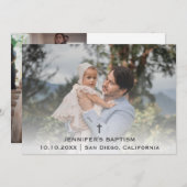 バプテスマ《キリスト教》洗礼式や命名式共産宗教信者 サンキューカード (正面/裏面)