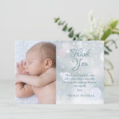 バプテスマ、《キリスト教》洗礼式や命名式写真エレガント冬 サンキューカード (スタンド正面)