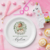 バプテスマ《キリスト教》洗礼式や命名式写真バラフローラ ペーパープレート (パーティー)