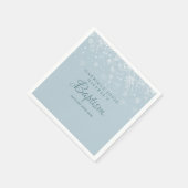 バプテスマ《キリスト教》洗礼式や命名式冬季雪片 スタンダードカクテルナプキン (角)