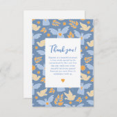 バプテスマ《キリスト教》洗礼式や命名式天使と鳩 サンキューカード (正面/裏面)